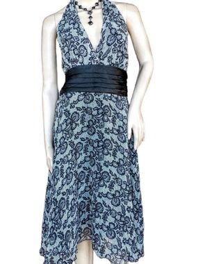 Mix It Black and White Lace Backless Dress